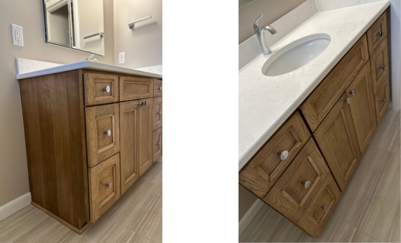 Serene and Neutral with a hint of pattern Bathroom near Ann Arbor Michigan